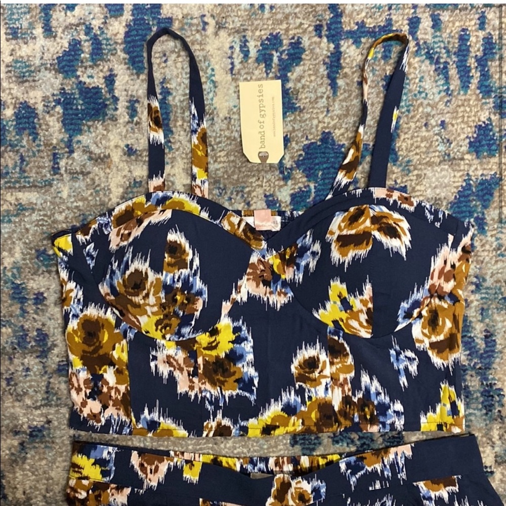 Floral two piece pant set